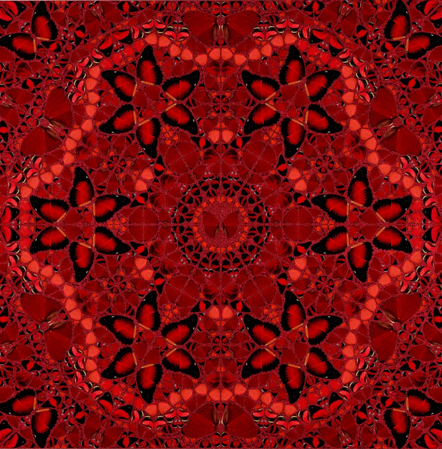 Wu Zetian by Damien Hirst, a limited edition laminated giclée print on aluminium composite, screen printed with glitter from 2022