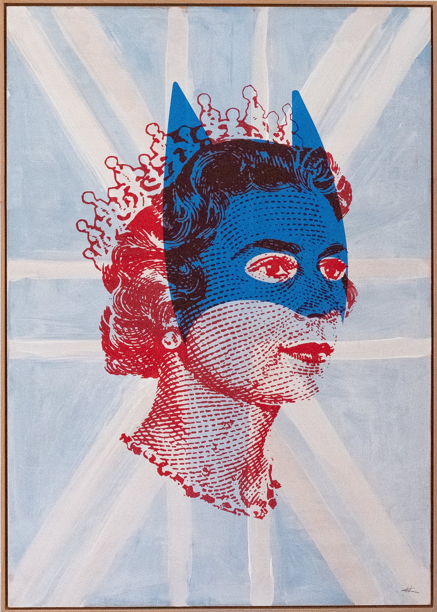 For Queen & Country - (Framed) by Heath Kane, a original original screenprint and acrylic on 5mm plywood from 2021
