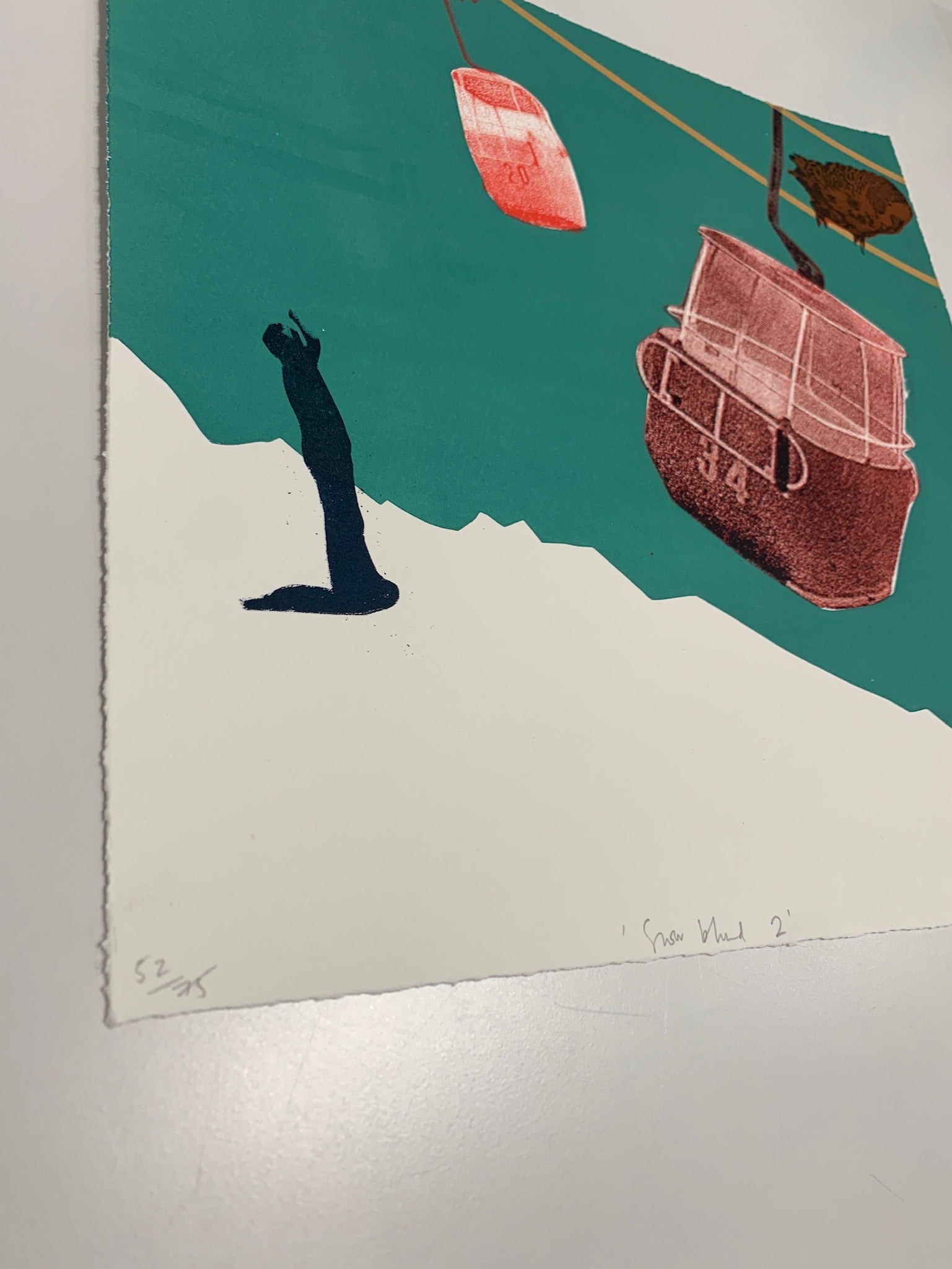 Snow Blind 2 by Anna Marrow, a limited edition limited edition screen-print on somerset satin 350gsm paper from 2018