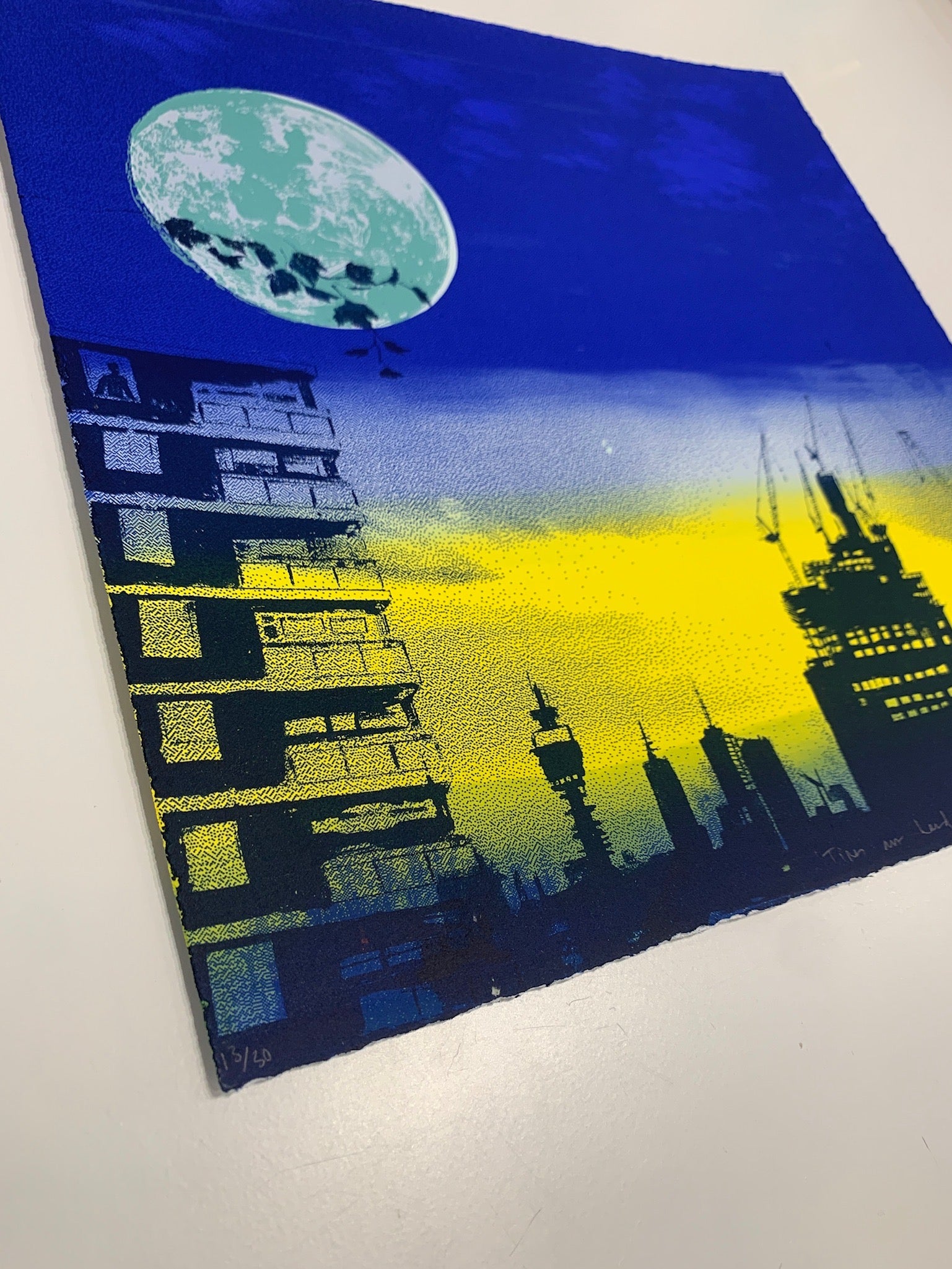 Times Are Hard For Dreamers by Anna Marrow, a limited edition 6 colour screen-print on 350gsm somerset satin paper from 2020