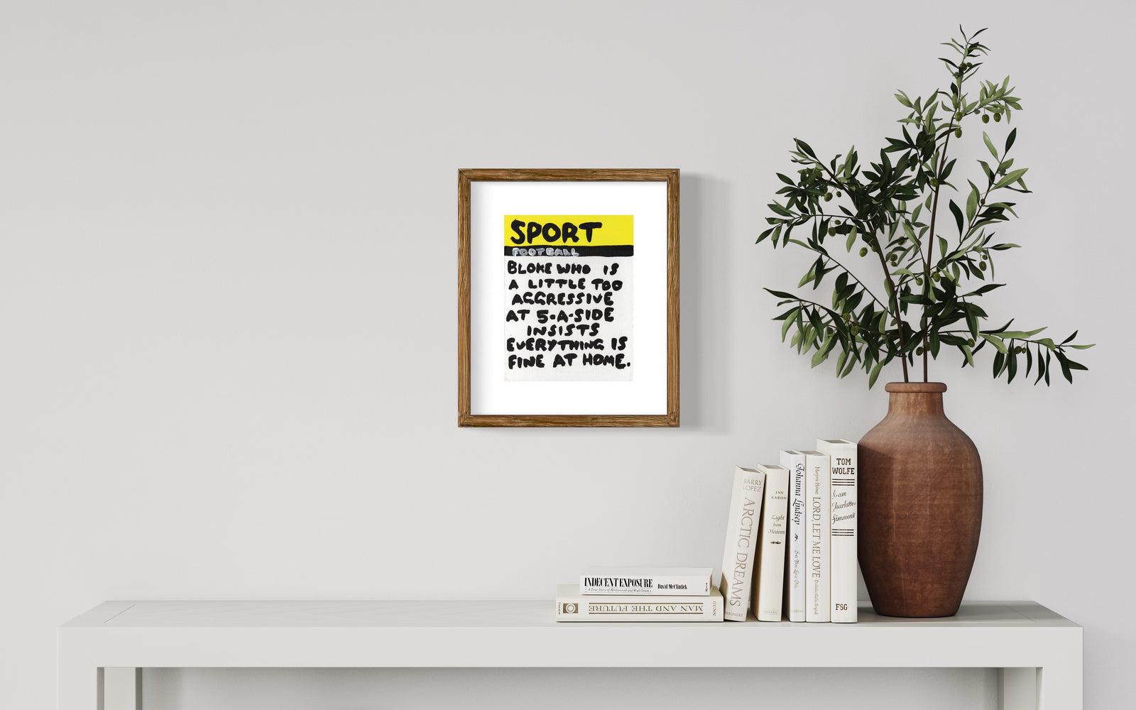 Bloke Who Is A Little Too Aggressive.. (Framed) by Times New Roadman, a original hand painted with acrylic on canvas stretched board from 2021