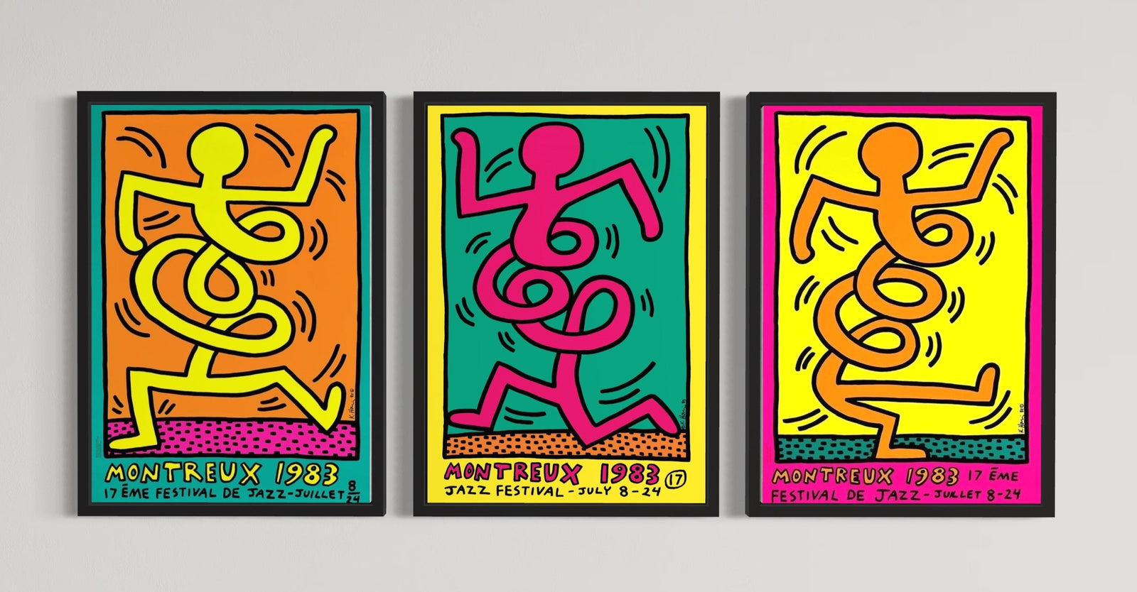 Montreux Jazz Festival Complete Set (Framed) by Keith Haring