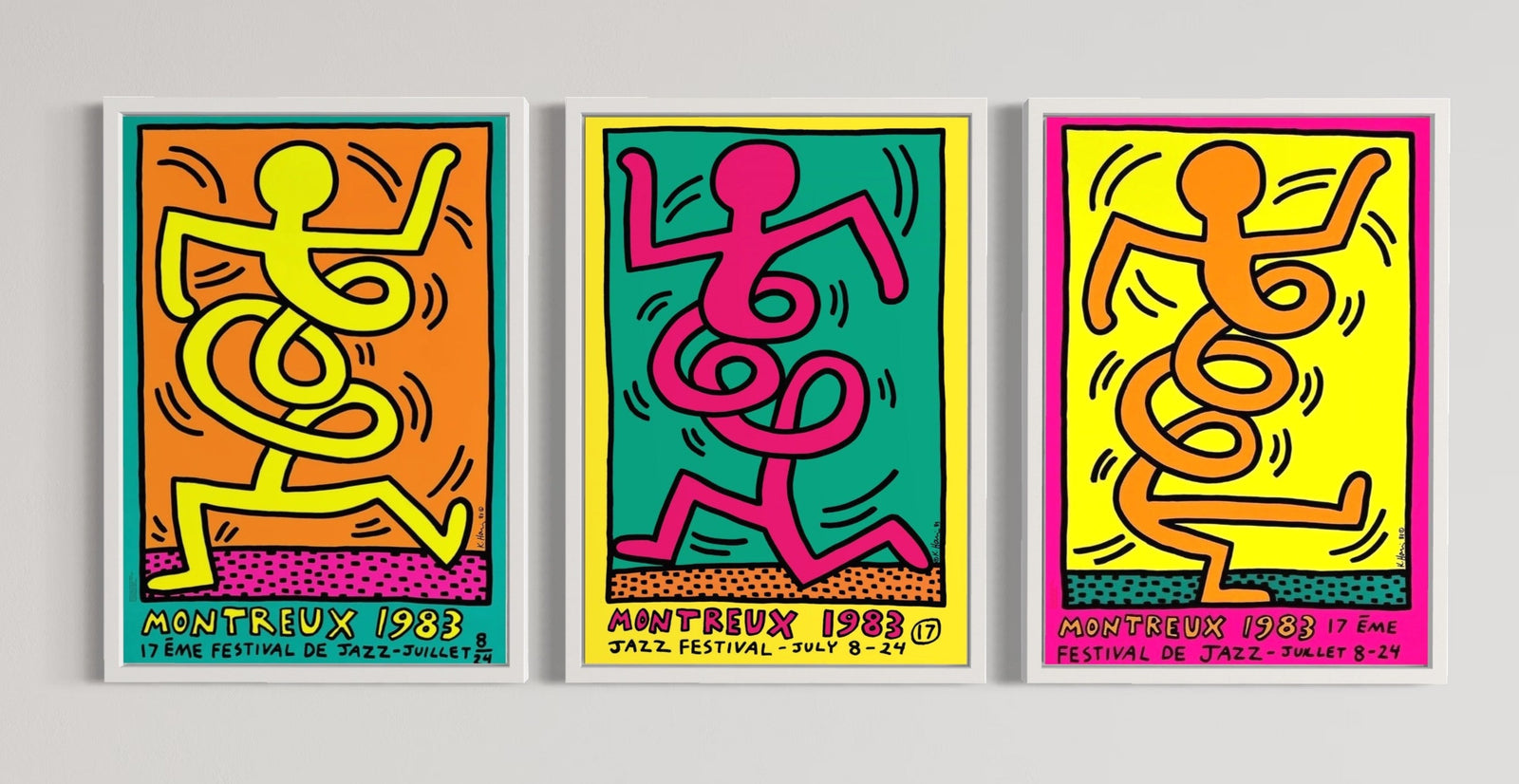Montreux Jazz Festival Complete Set (Framed) by Keith Haring