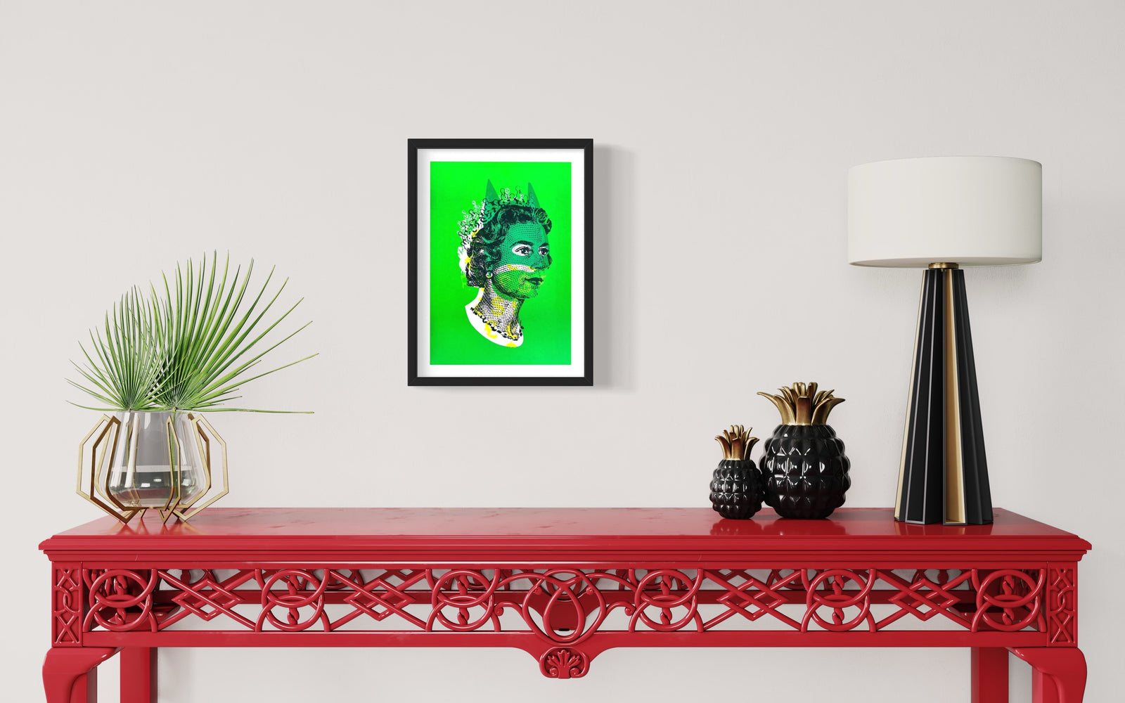 Rich Enough To Be Batman - Lizzie - Green and Neon Currency by Heath Kane, a limited edition four colour screen print on southbank coarse 310gsm paper from 2021