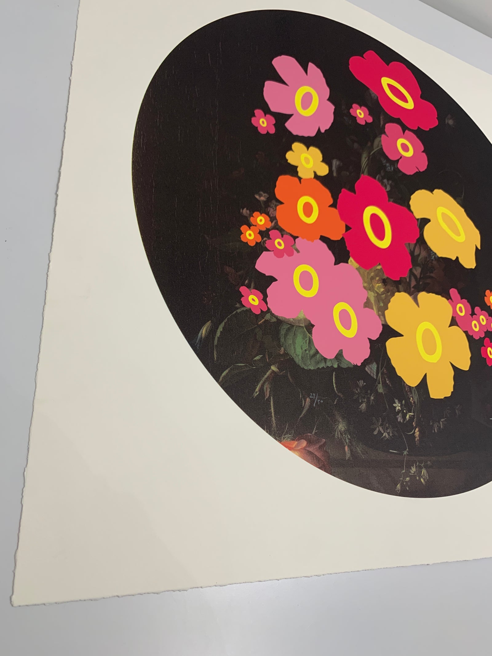 Wallflowers by Heath Kane, a limited edition 10 colour screen print on somerset satin 300gsm paper from 2019