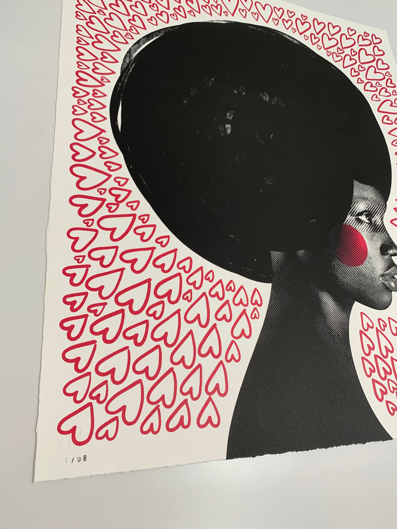 Colours of the Brain - Deffo Watermelon by James Kingman, a limited edition 2 colour screen print, printed on somerset satin 300 gsm paper from 2021