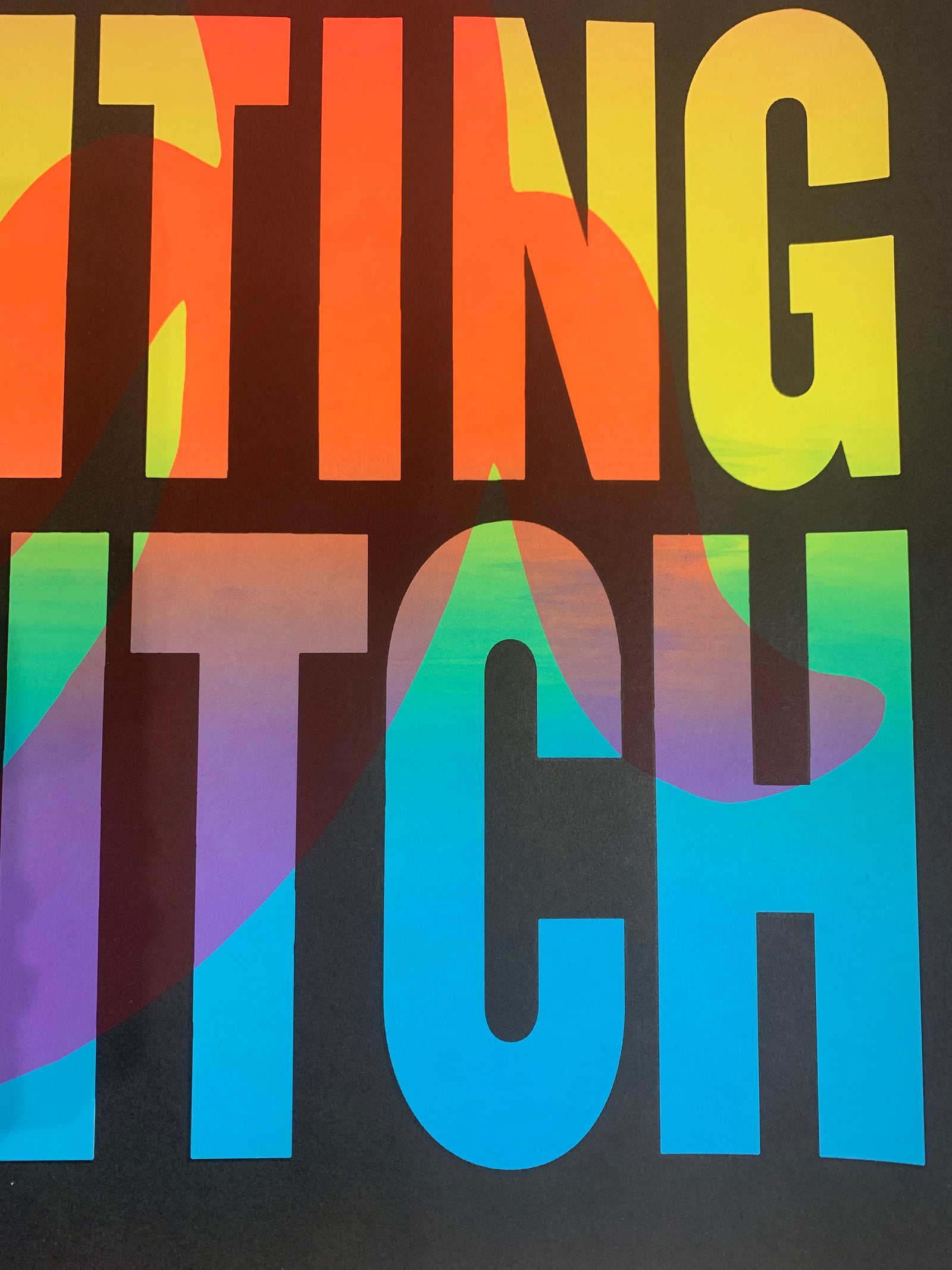 Warhol Biting Bitch (Black) by Shuby, a limited edition multicoloured silk screen print placed on 250gsm paper from 2021