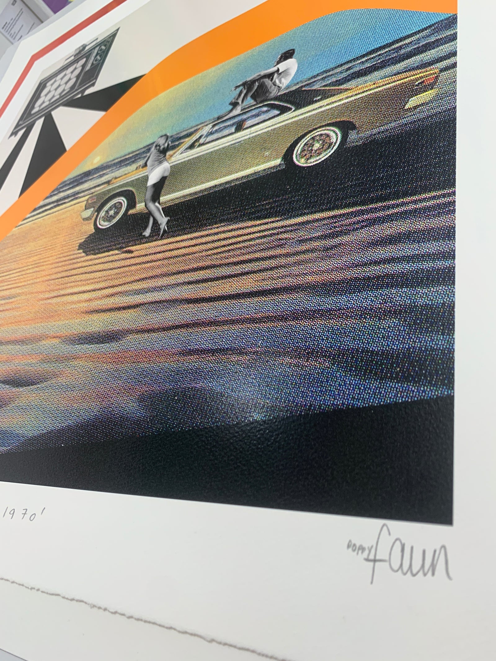 Cool Drive 1970 (Framed) by Poppy Faun