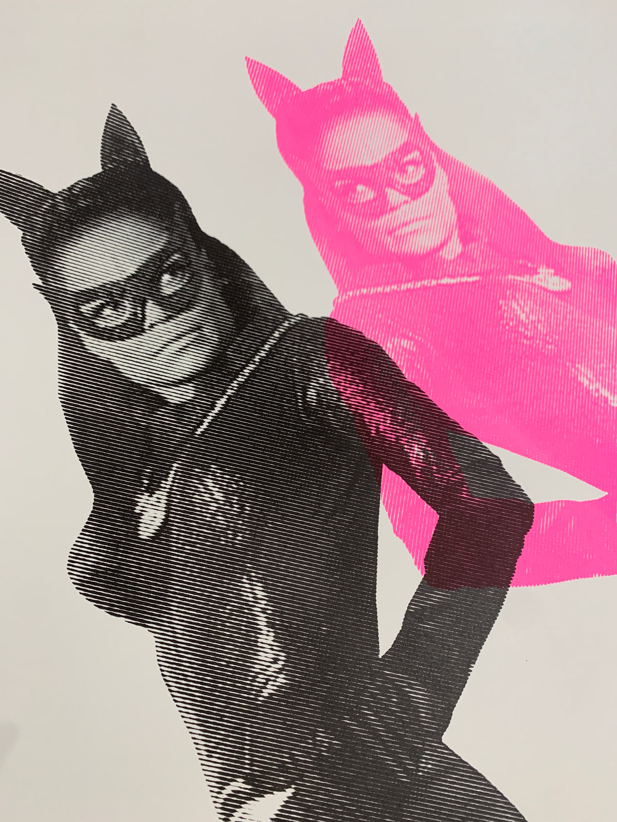 Eartha Kitt Cat Woman in Black and Pink