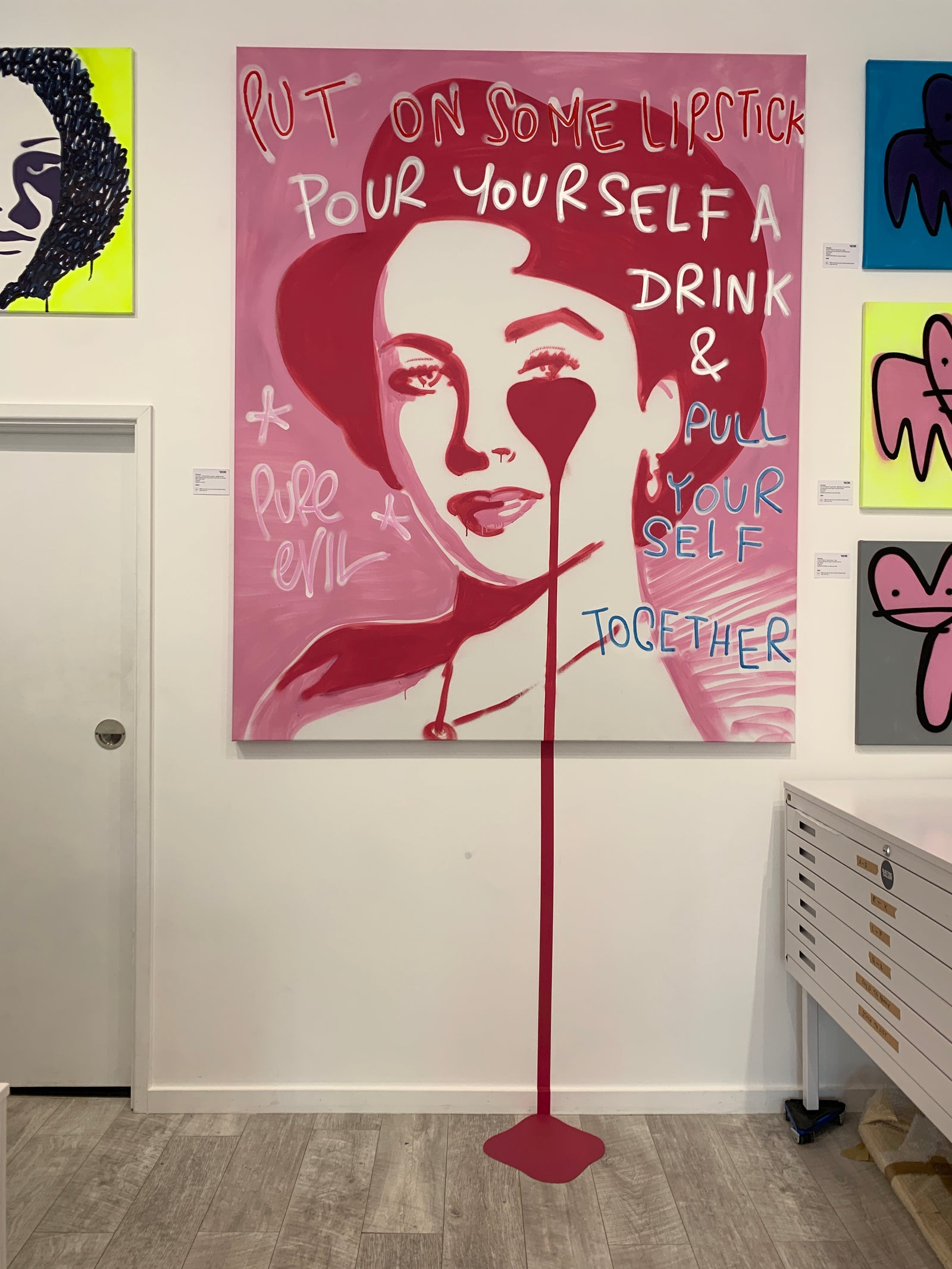 Liz Taylor - Put On Some Lipstick - Mega Canvas by Pure Evil