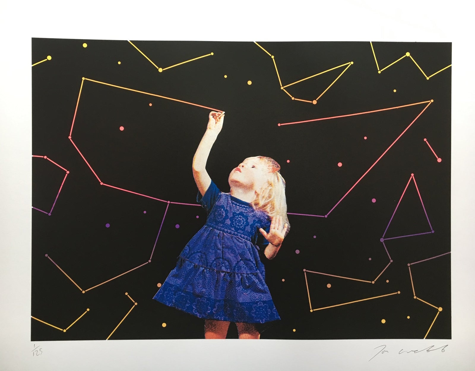 In The Sky With Diamonds by Joe Webb, a limited edition silkscreen on naturalis matt 330gsm paper  from 2020
