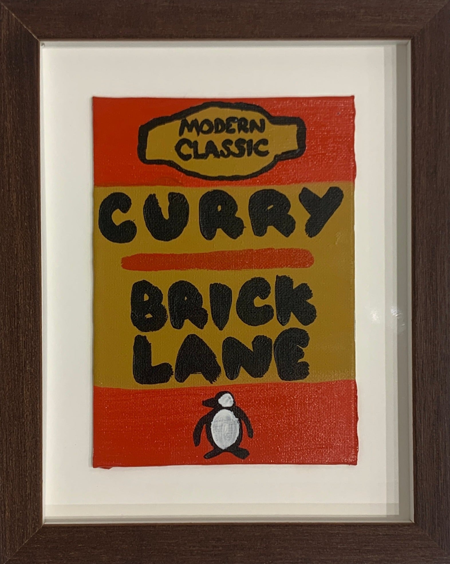 Curry (Framed) by Times New Roadman, a original hand painted with acrylic on canvas stretched board from 2022