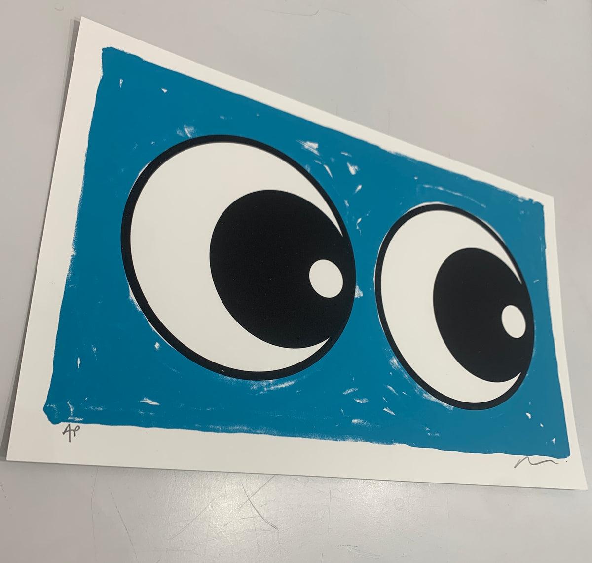 Making Eyes Across The Room (Small) Light Blue