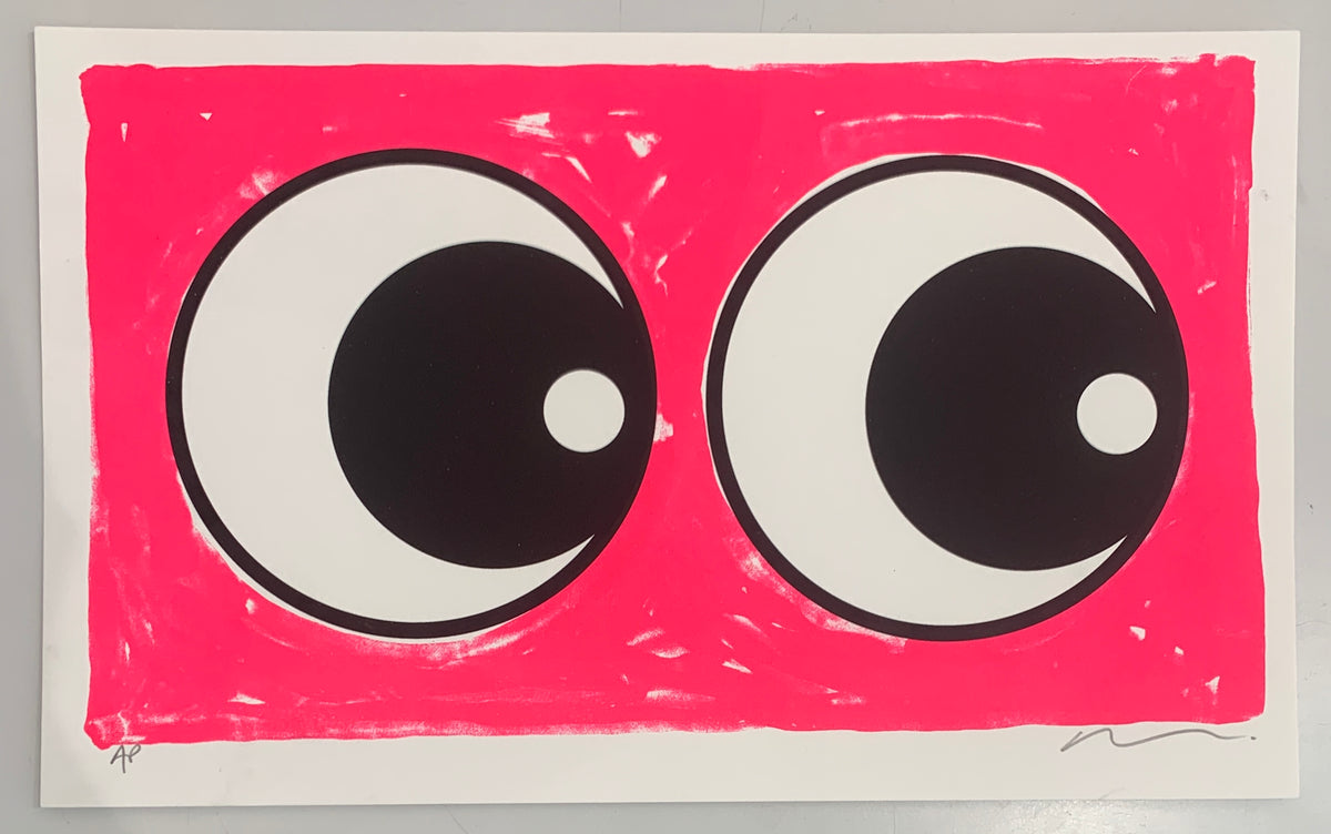 Making Eyes Across The Room (Small) Neon Pink