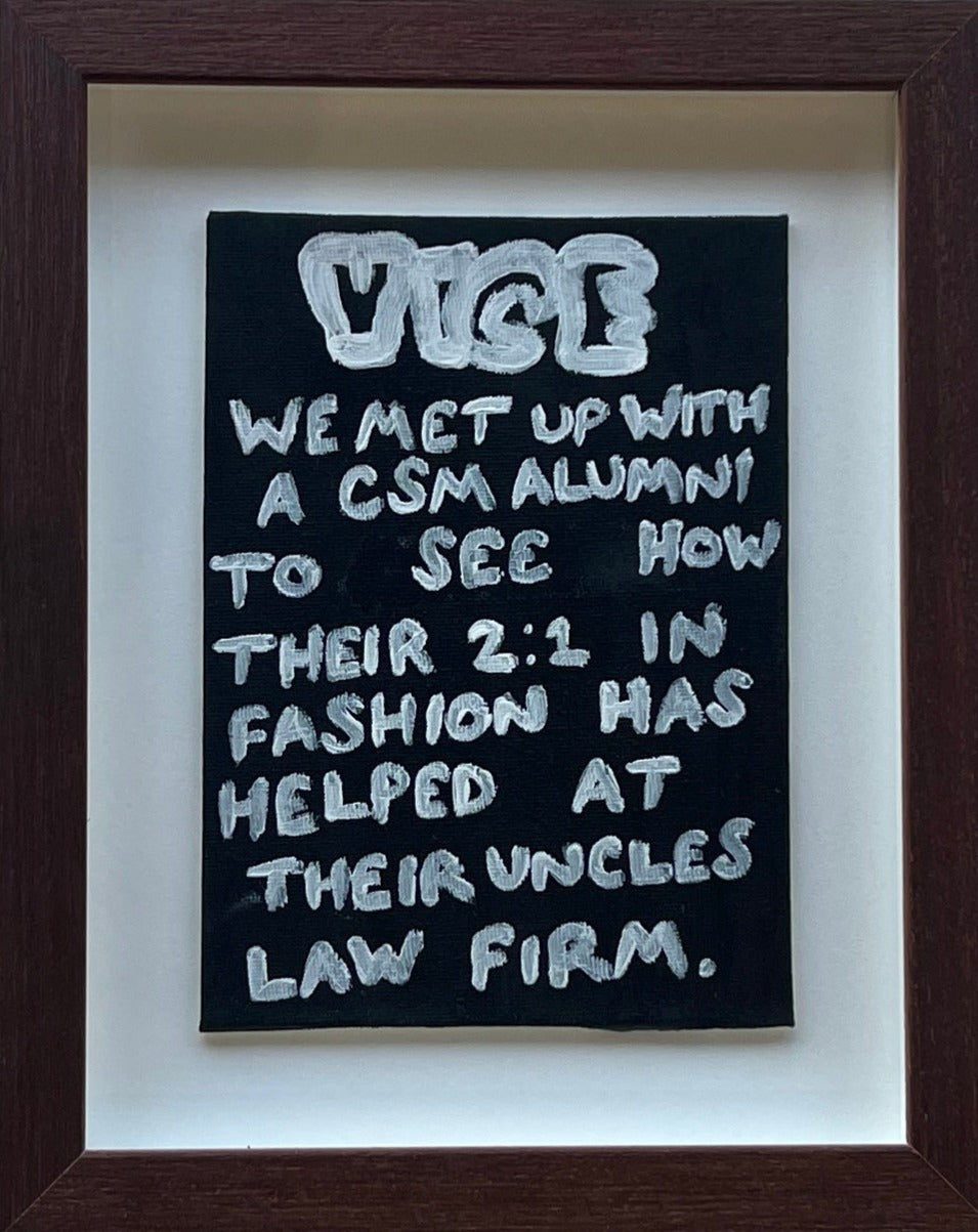 CSM (Framed) by Times New Roadman, a original hand painted with acrylic on canvas stretched board from 2022