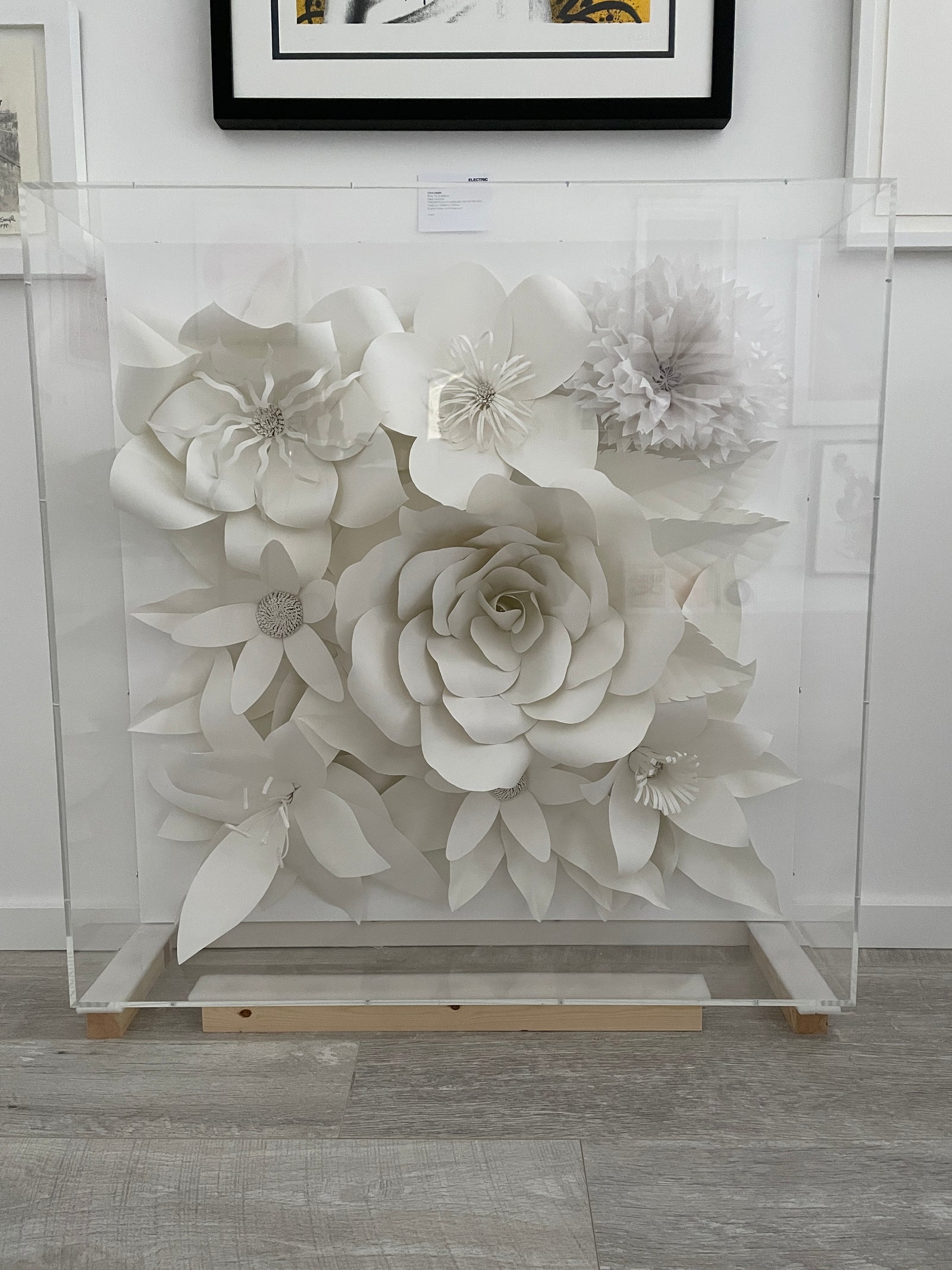 Bringing The Outside In - (Framed) by Chloe Natalia, a original paper sculpture, presented in a plexiglass protective box from 2019