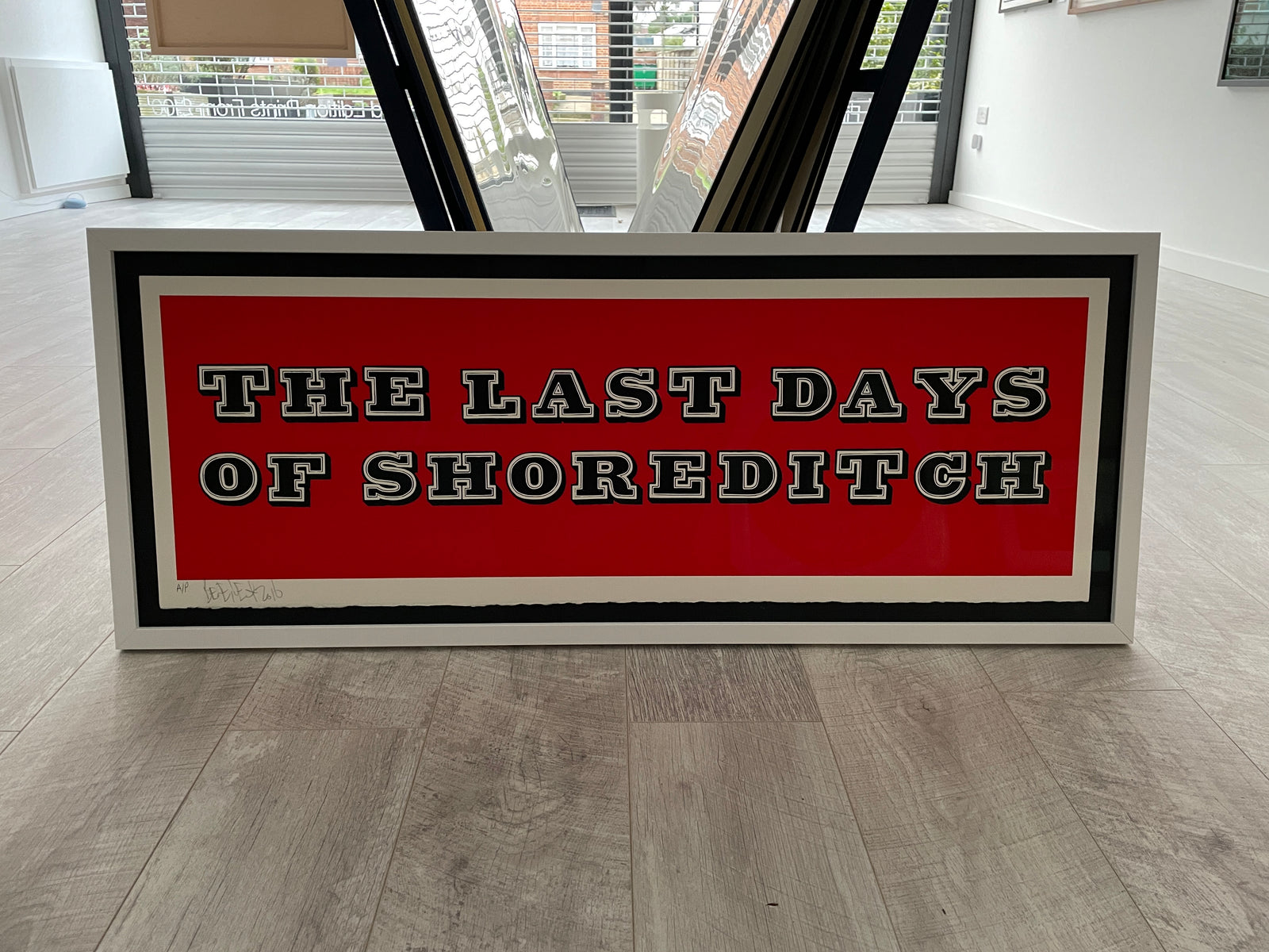 Last Days Of Shoreditch - (Framed) by Ben Eine, a limited edition 2 colour screen print on somerset tub sized 410gsm paper from 2016