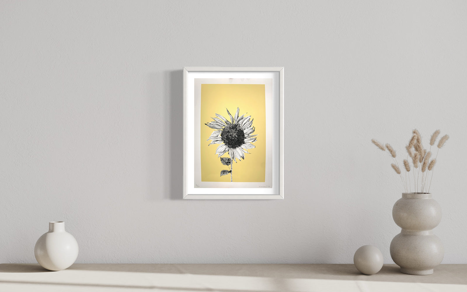 Dark Sunflower - Golden Yellow by Faye Casson