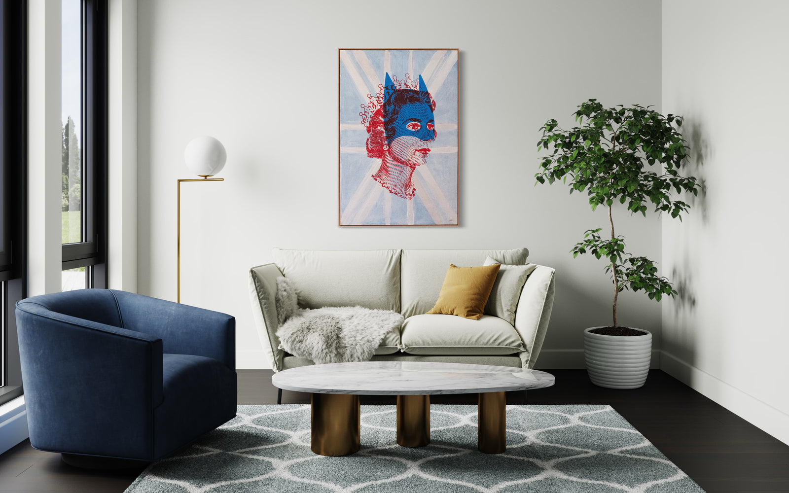 For Queen & Country - (Framed) by Heath Kane, a original original screenprint and acrylic on 5mm plywood from 2021