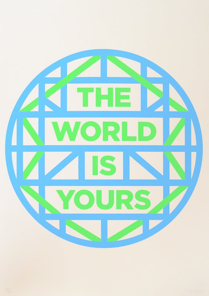 The World Is Yours by James Joyce, a limited edition screenprint from 2012