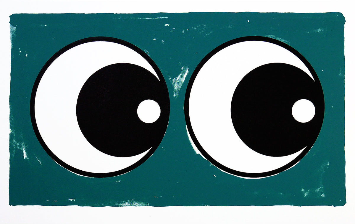 Making Eyes Across The Room (Small) Teal