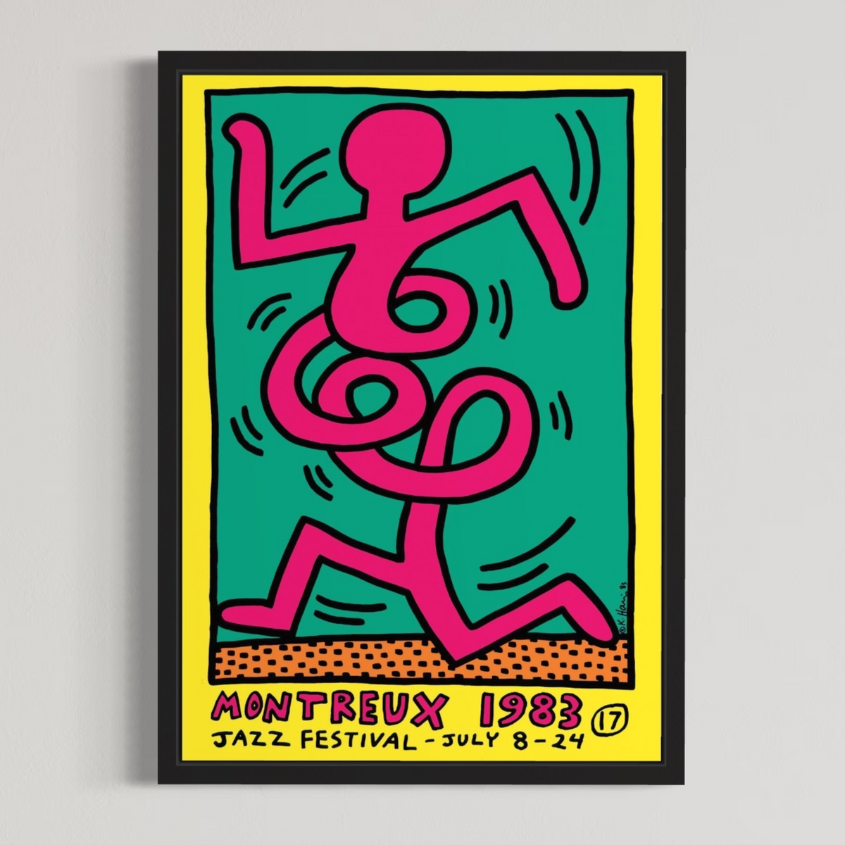 Montreux Jazz Festival (Yellow) (Framed)