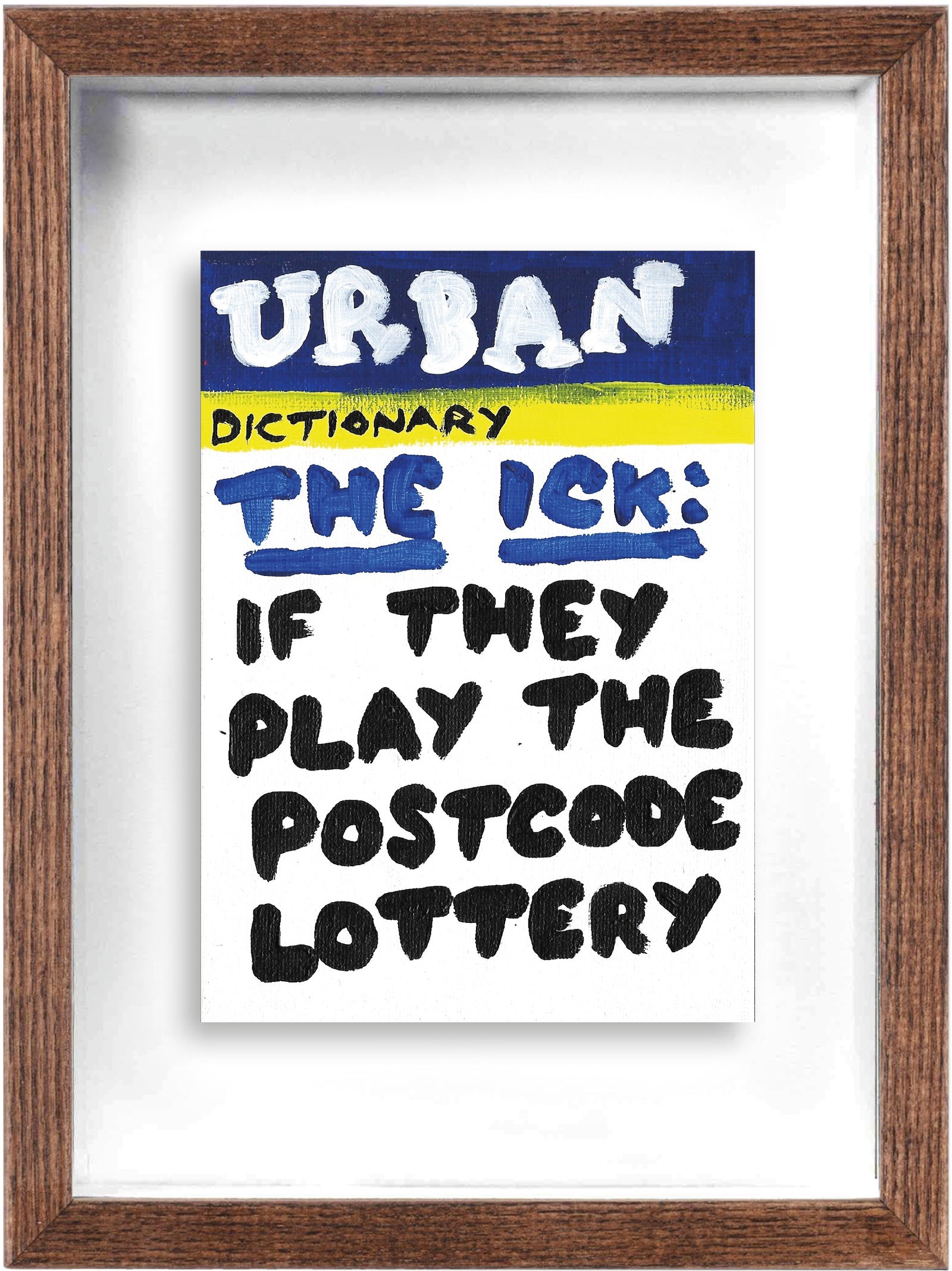 The Ick (Framed) by Times New Roadman, a original hand painted with acrylic on canvas stretched board from 2022