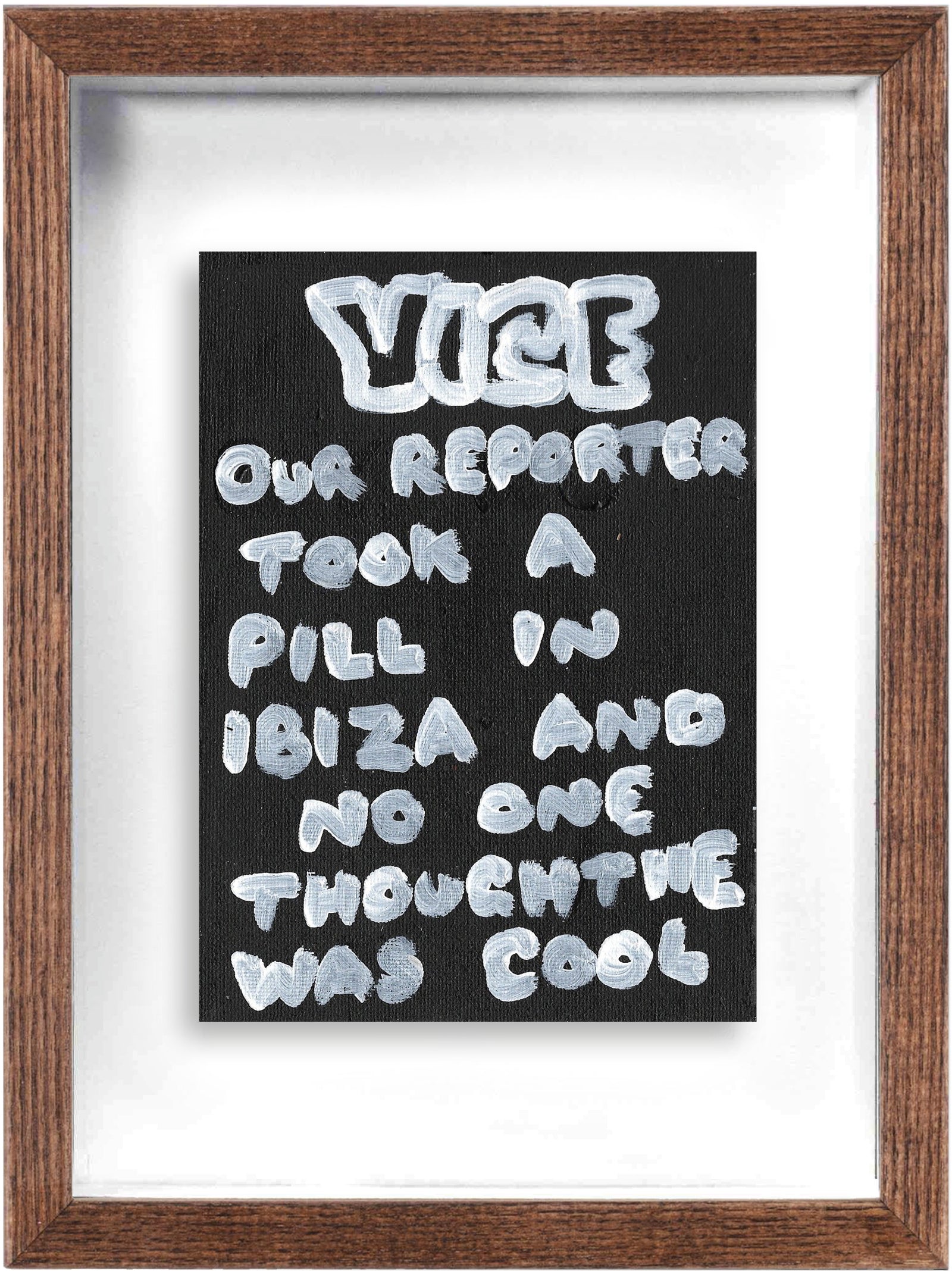 Ibiza (Framed) by Times New Roadman, a original hand painted with acrylic on canvas stretched board from 2020