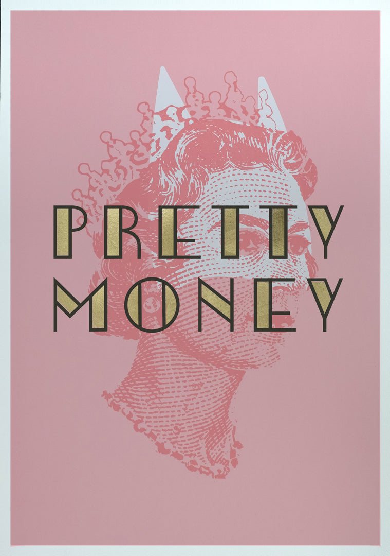 Richer Than Batman x Daisy Emerson by Heath Kane, a limited edition screenprint finished with gold leaf on 310gsm southbank coarse paper from 2021