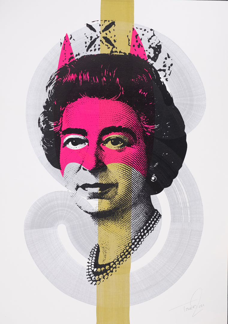 Richer Than Batman x Dave Towers by Heath Kane, a limited edition screenprint finished with gold leaf on 310gsm southbank coarse paper from 2021