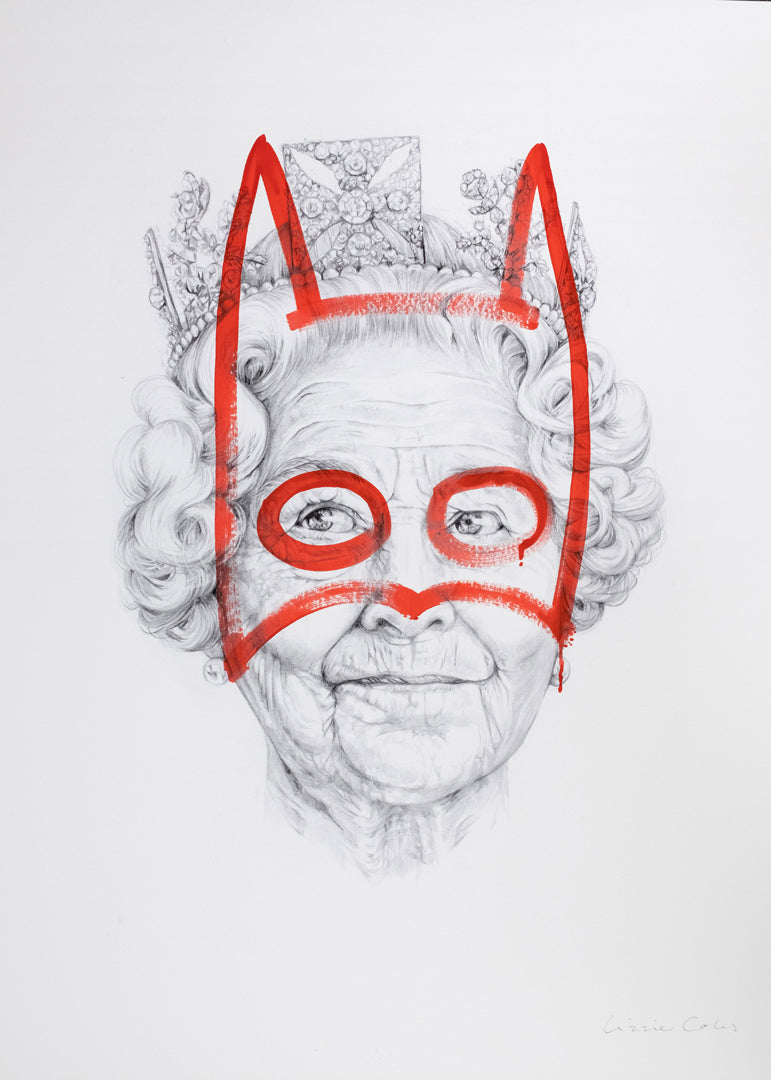 Richer Than Batman x Lizzie Coles by Heath Kane, a limited edition giclee print hand finished with acrylic on 310gsm southbank coarse paper from 2021