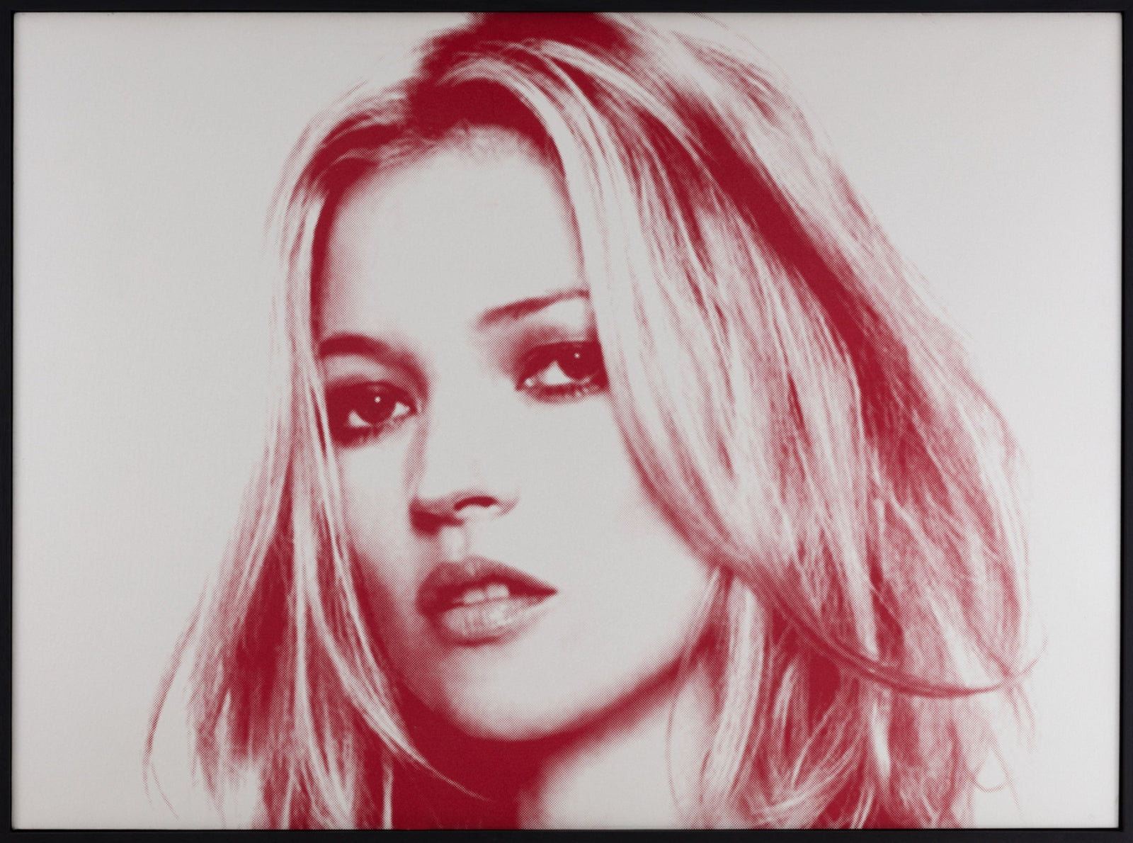 Kate 7 - Circa 2011 (Red) - (Framed) by Russell Marshall, a original 2 colour cotton canvas framed in black gallery wood from 2014