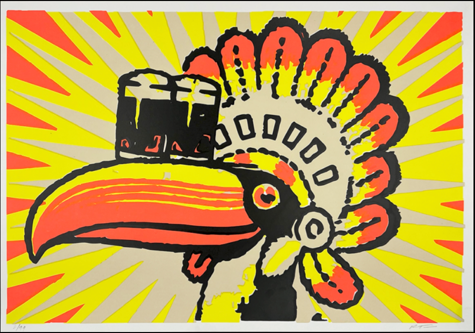 Oh My Goodness by Rob Timm, a limited edition printed in 5 colours, on gf smith 330 gsm naturalis absolute white satin paper from 2023