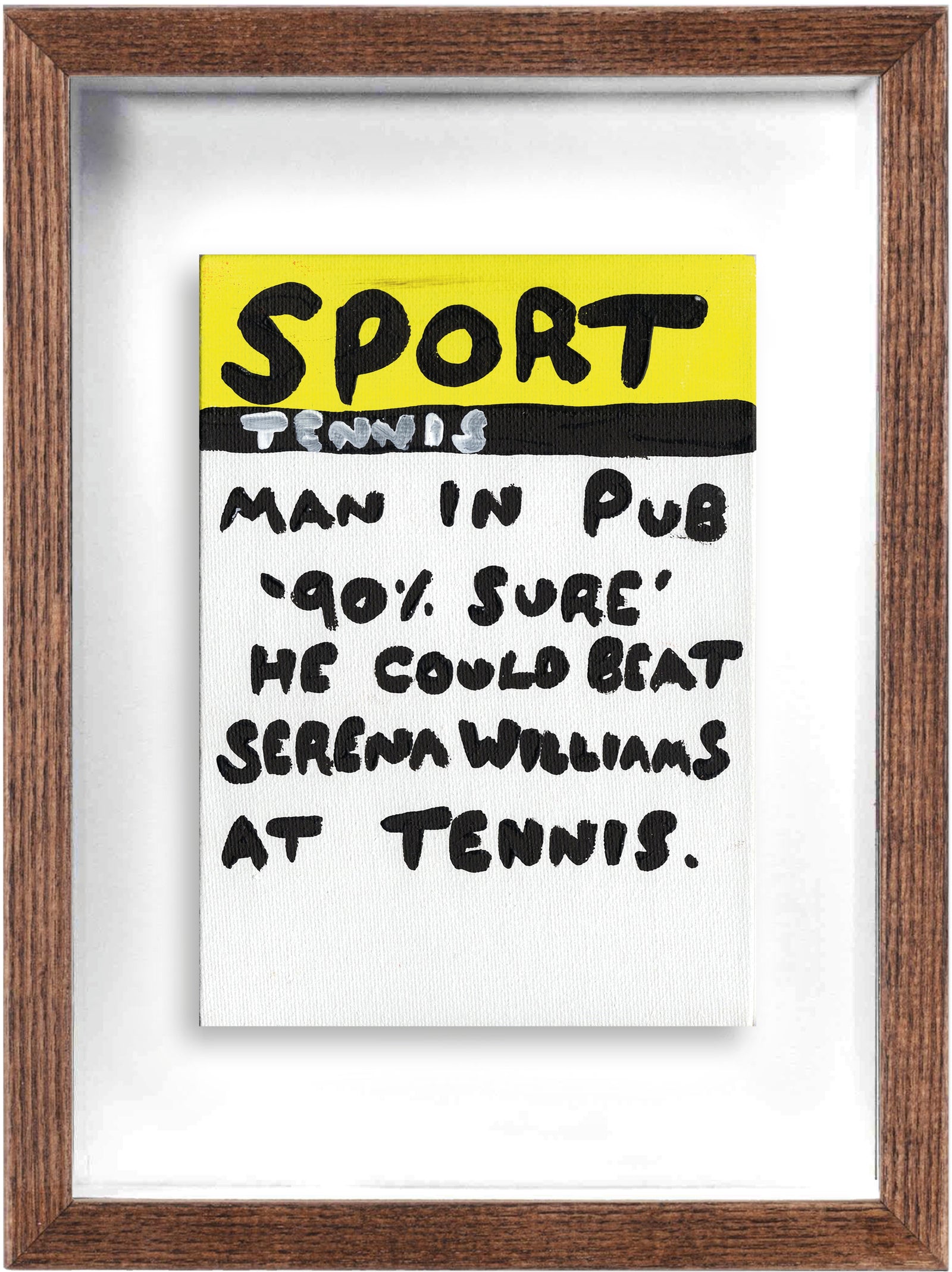 Serena Williams (Framed) by Times New Roadman, a original hand painted with acrylic on canvas stretched board from 2021