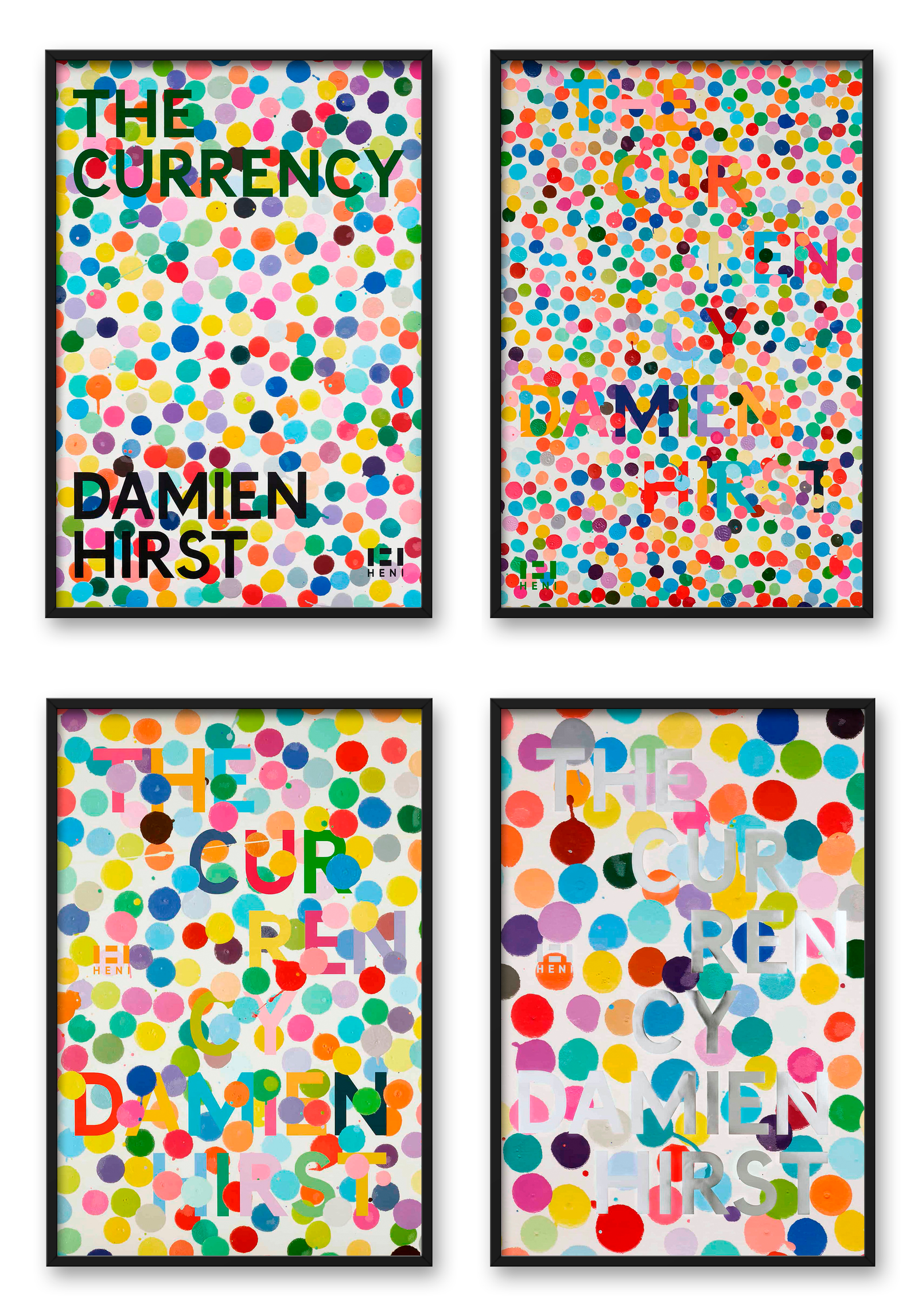 The Currency Posters (Set of 4) (Framed) by Damien Hirst