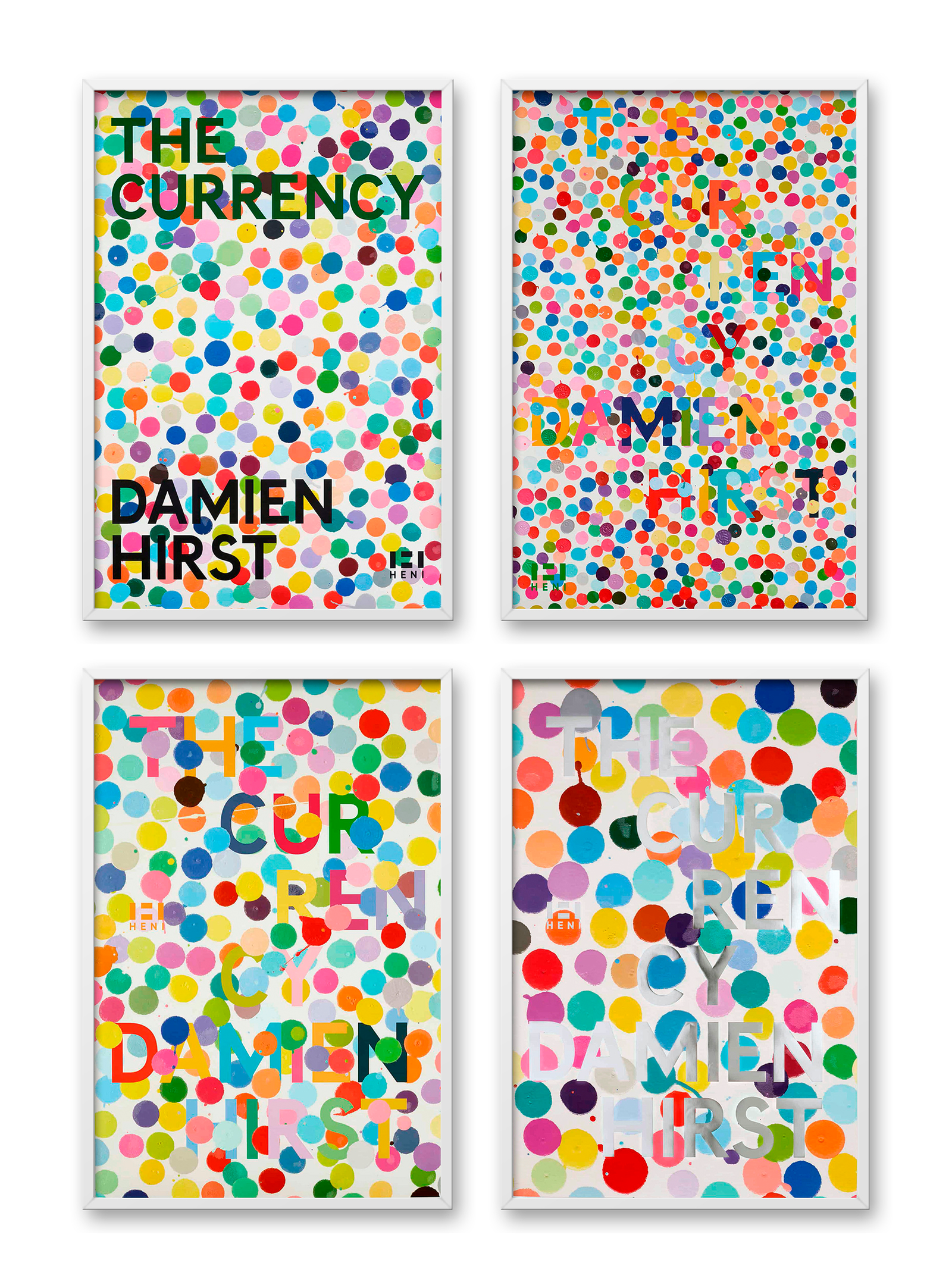 The Currency Posters (Set of 4) (Framed) by Damien Hirst