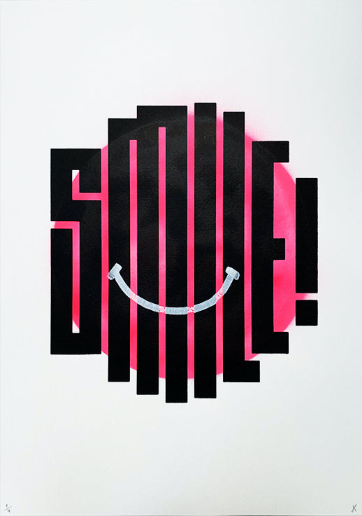 Smile - Pink (Spray-Painted)