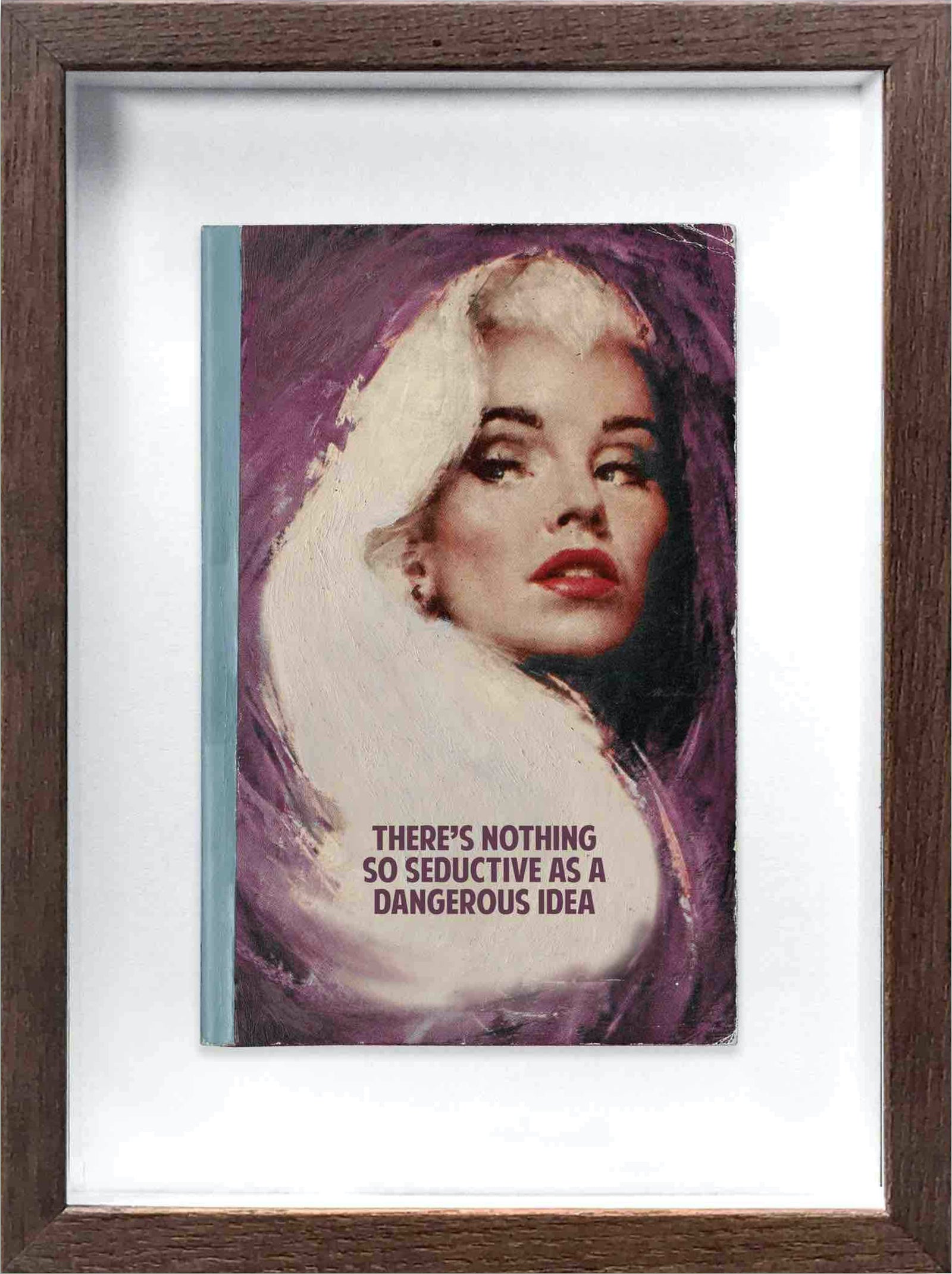 Nothing So Seductive – Red (Framed) by The Connor Brothers, a limited edition hand painted vintage paperback book with silkscreen from 2019