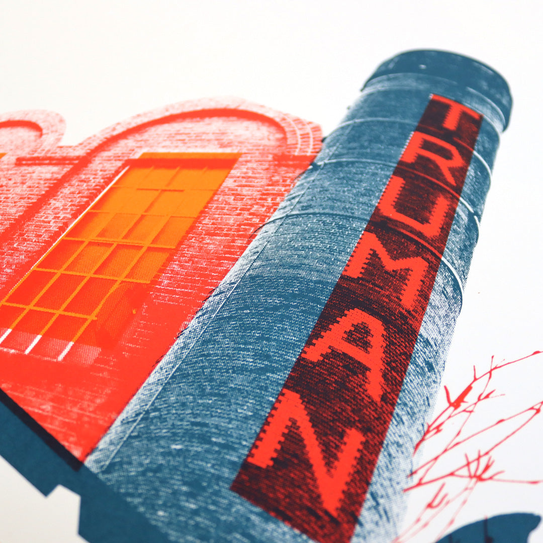 Truman Brewery by Underway Studio, a limited edition 3 colour screenprint on southbank smooth 300gsm paper from 2019