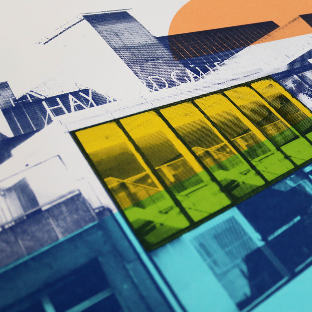 Hayward Gallery by Underway Studio, a limited edition 4 colour screenprint on lambeth cartridge 280 gsm from 2018