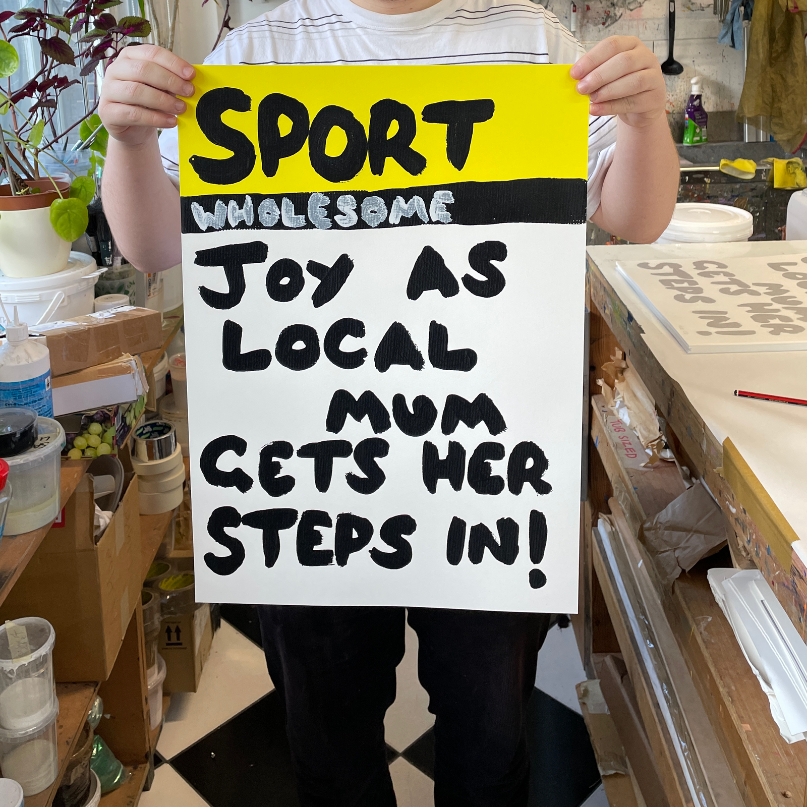 Local Mum (Print Release) by Times New Roadman, a limited edition 7 colour screen-print with varnish on somerset satin white 410gsm paper from 2022