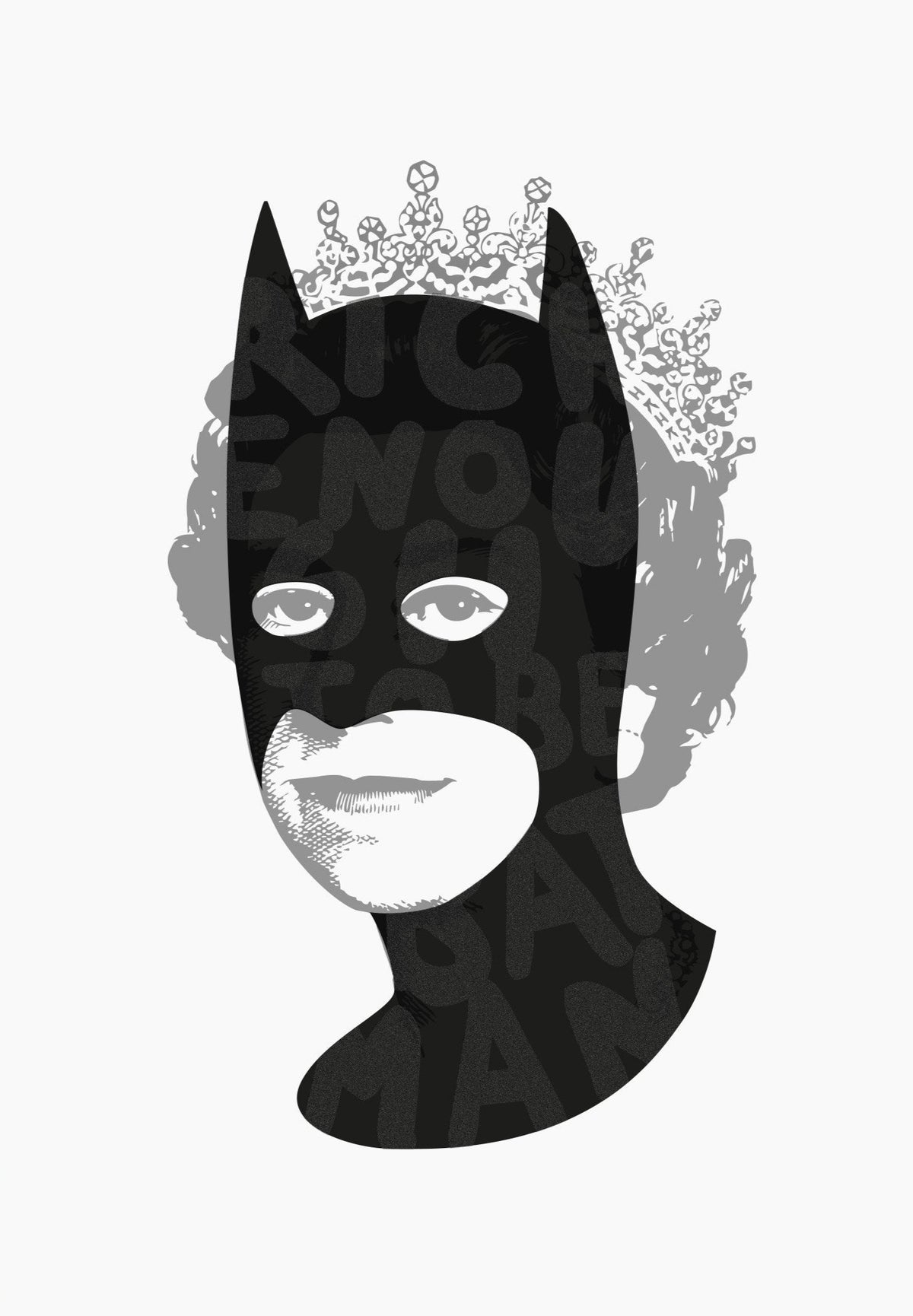 Rich Enough to be Batman - Large Black Diamond Glitter