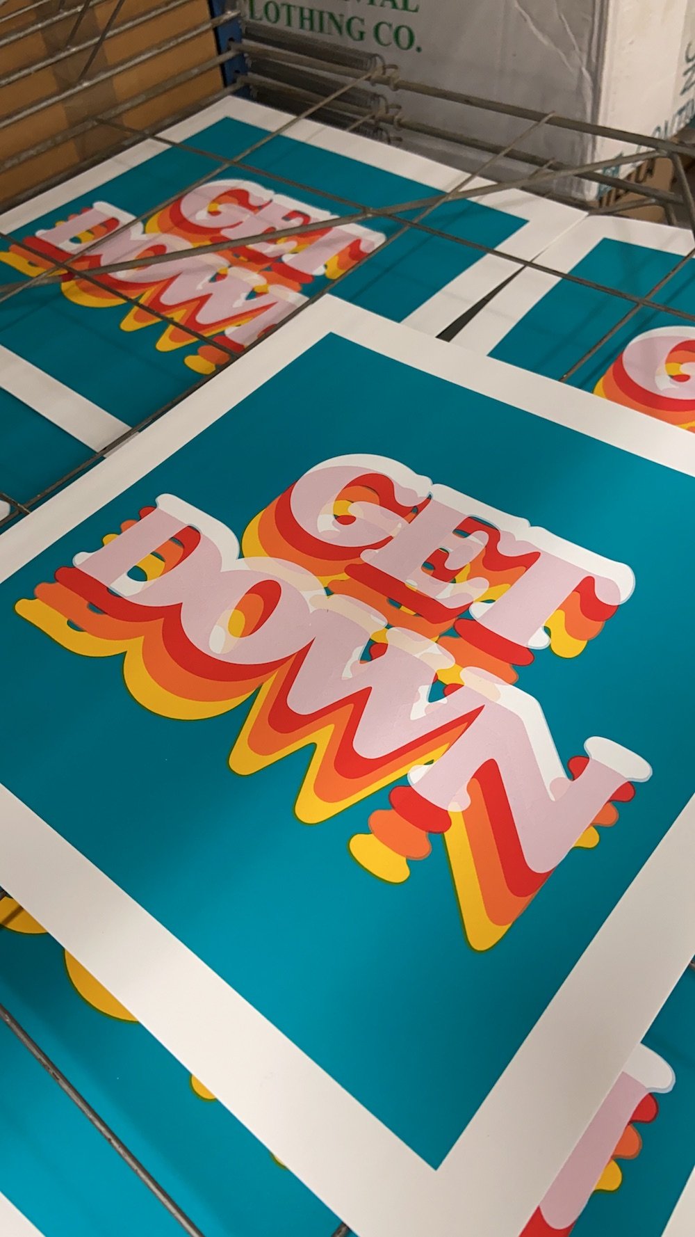 Get Down by Oli Fowler, a limited edition 5 layer screen print on 300gsm somerset satin paper  from 2020