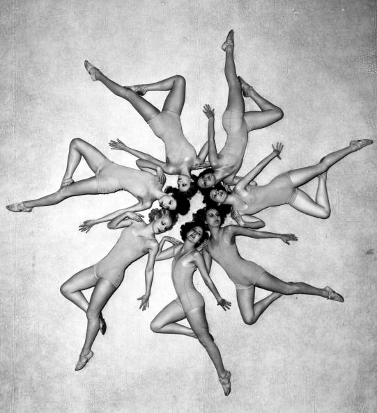Chorus Formation by Sasha/Getty Images, 1933. The Albertina Rasch chorus girls who are appearing in 'Wild Violets'.. Open Edition Resin Photographic Print. Portrait orientation. Available at Electric Gallery, London, UK.