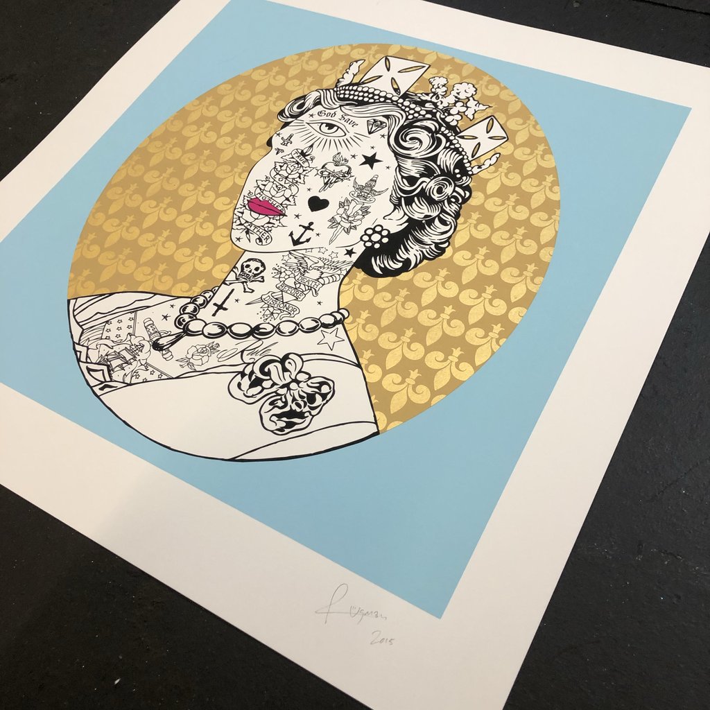 Liz Ink Blue And 24CT Gold Halo (2014)