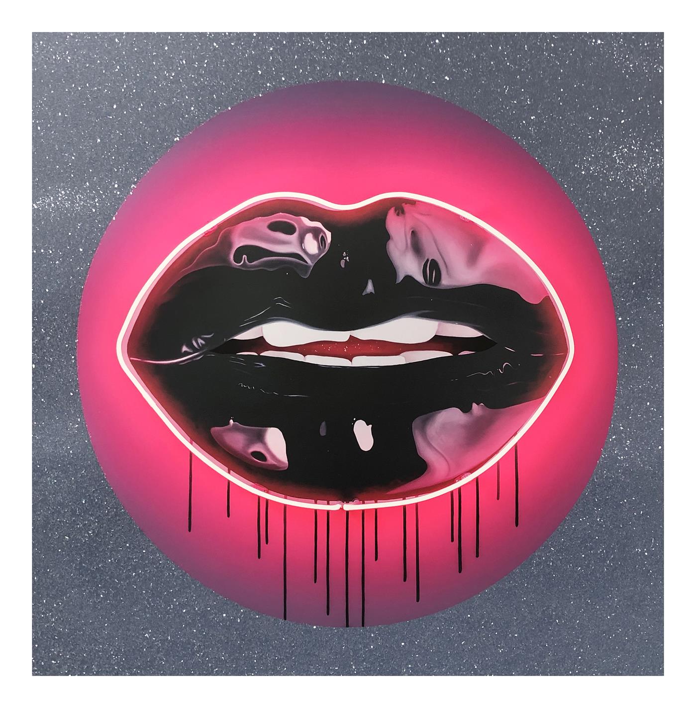 Candy Darling (Neon Magenta) - (Framed) by Sara Pope, a limited edition archival inkjet with 1 colour screen print, varnish and diamond dust overlays on somerset satin enhanced 330gsm paper from 2020